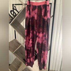 PINK Victoria's Secret Tie-Dye Pajama Pants - Pink and Black